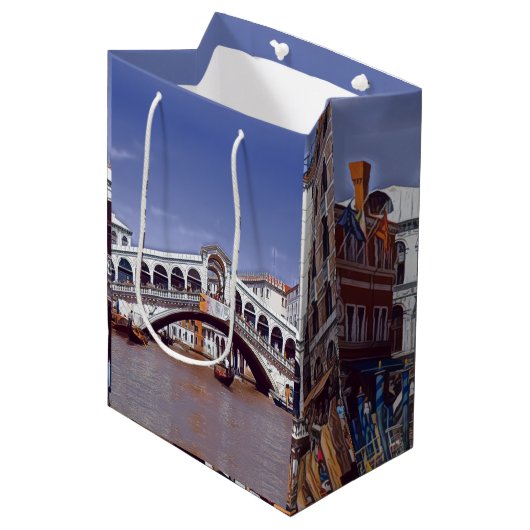 ldp Venice - RIALTO BRIDGE - Mittlere Geschenktüte (Vorderseite Schrägansicht)