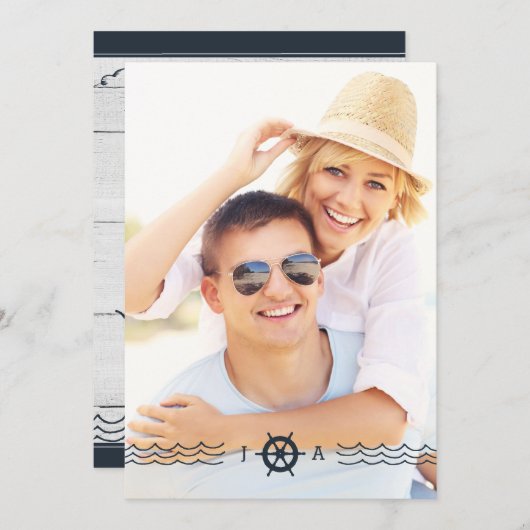 LDS HOCHZEITS-EINLADUNG | Seeleuchtturm Einladung (Vorne/Hinten)