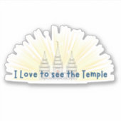 LDS I Liebe zum Anzeigen des Tempels Primär, Jugen Aufkleber (Vorderseite)