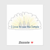 LDS I Liebe zum Anzeigen des Tempels Primär, Jugen Aufkleber (Blatt)