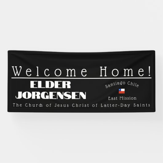 LDS Missionar Welcome Zuhause Custom Banner Poster (Horizontal)