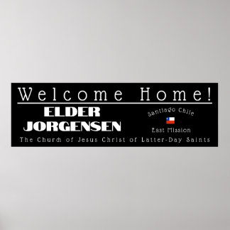 LDS Missionare Welcome Zuhause Custom Poster Sign