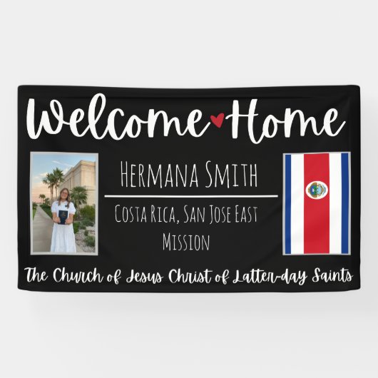 LDS Missionary Homecoming Welcome Zuhause Custom S Banner (Horizontal)
