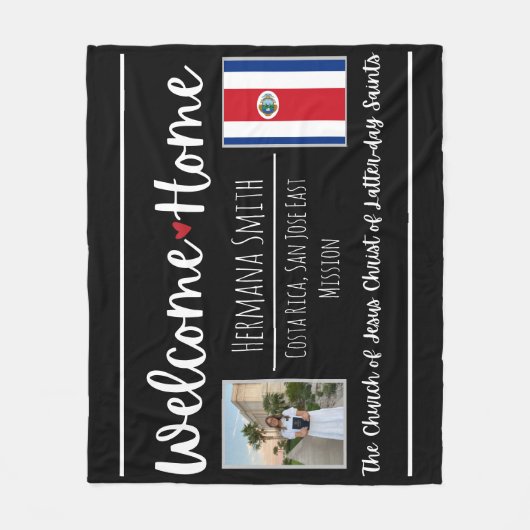 LDS Missionary Homecoming Welcome Zuhause Custom S Fleecedecke (Vorderseite)