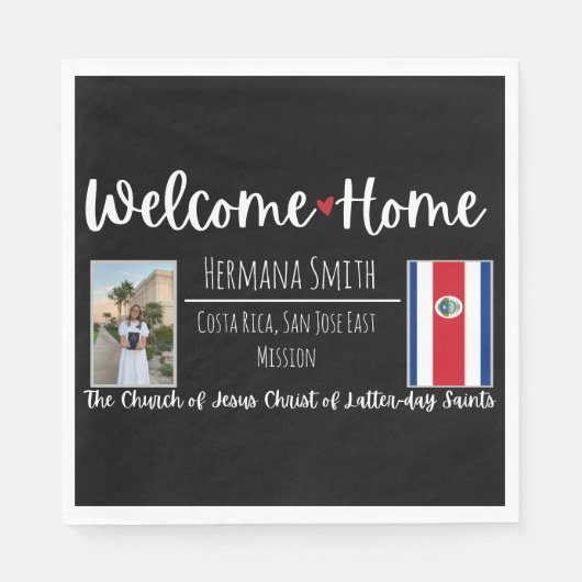 LDS Missionary Homecoming Welcome Zuhause Napkin Serviette (Vorderseite)