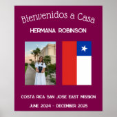 LDS Missionary Welcome Home Custom Spanish Poster (Vorne)