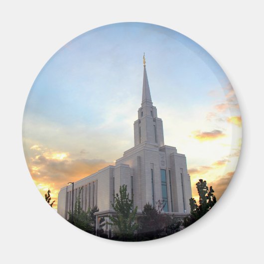 LDS mormon Oquirrh Mountain Utah Tempel Magnet (Vorne)