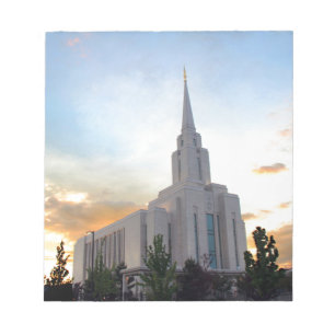 LDS Mormon Oquirrh Mountain Utah Tempel Notizblock