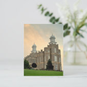 LDS Mormon Temple Logan, Utah Postkarte (Stehend Vorderseite)