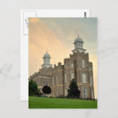 LDS Mormon Temple Logan, Utah Postkarte (Vorne/Hinten)