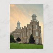 LDS Mormon Temple Logan, Utah Postkarte (Vorderseite)