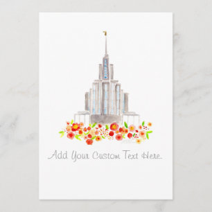 LDS Oquirrh Tempel-Aquarell laden Taufe ein Einladung