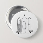 LDS Salt Lake City Tempel Button (Vorne & Hinten)