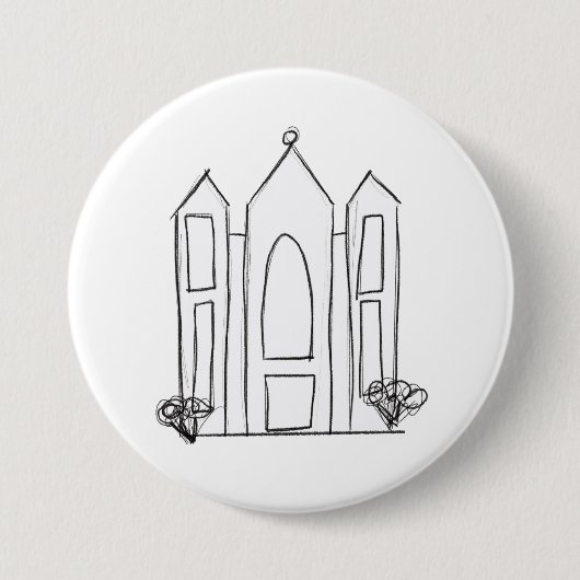 LDS Salt Lake City Tempel Button (Vorderseite)