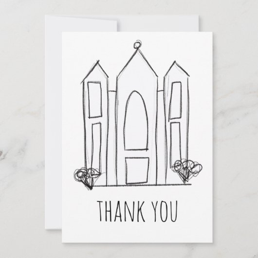 LDS Salt Lake City Tempel Dankeskarte (Vorderseite)