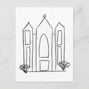 LDS Salt Lake City Tempel einfacher moderner Mormo Begleitkarte