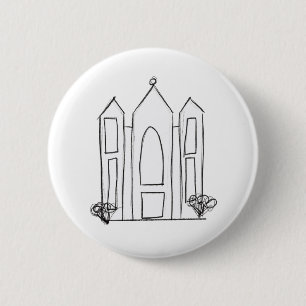 LDS Salt Lake City Tempel einfacher moderner Mormo Button