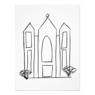 LDS Salt Lake City Tempel einfacher moderner Mormo Fotodruck