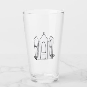 LDS Salt Lake City Tempel einfacher moderner Mormo Glas
