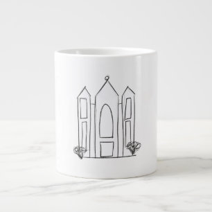 LDS Salt Lake City Tempel einfacher moderner Mormo Jumbo-Tasse