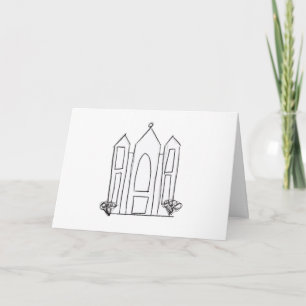 LDS Salt Lake City Tempel einfacher moderner Mormo Karte