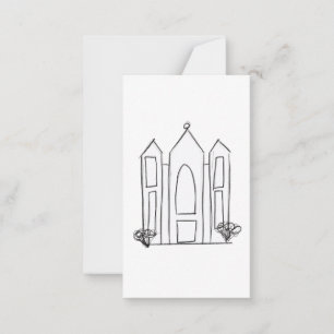 LDS Salt Lake City Tempel einfacher moderner Mormo Mitteilungskarte