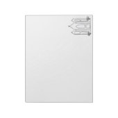 LDS Salt Lake City Tempel einfacher moderner Mormo Notizblock (Rotiert)