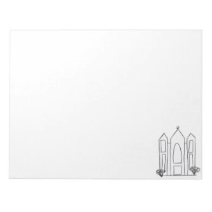 LDS Salt Lake City Tempel einfacher moderner Mormo Notizblock