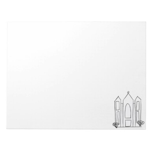 LDS Salt Lake City Tempel einfacher moderner Mormo Notizblock (Vorderseite)