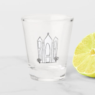 LDS Salt Lake City Tempel einfacher moderner Mormo Schnapsglas