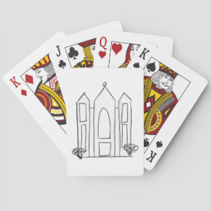 LDS Salt Lake City Tempel einfacher moderner Mormo Spielkarten