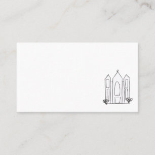 LDS Salt Lake City Tempel einfacher moderner Mormo Visitenkarte