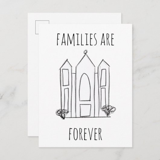 LDS Salt Lake City Tempel Einladungspostkarte (Vorne/Hinten)