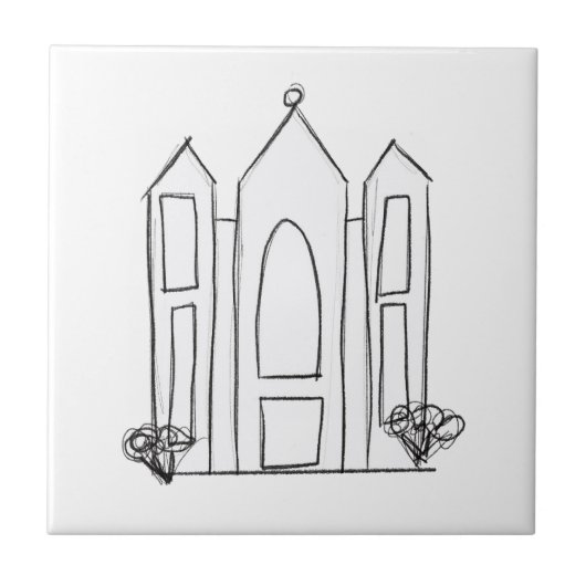 LDS Salt Lake City Tempel Fliese (Vorderseite)