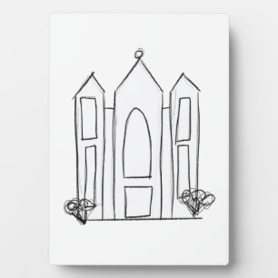 LDS Salt Lake City Tempel Fotoplatte