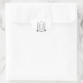 LDS Salt Lake City Tempel Herz-Aufkleber (Tasche)