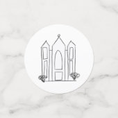 LDS Salt Lake City Tempel Konfetti (Klein Vorderseite)