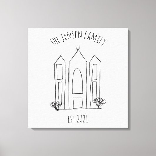 LDS Salt Lake City Tempel Leinwanddruck (Vorderseite)