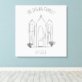 LDS Salt Lake City Tempel Leinwanddruck (Insitu (Holzboden))