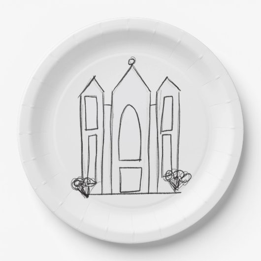 LDS Salt Lake City Tempel Pappteller (Vorderseite)