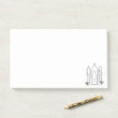 LDS Salt Lake City Tempel Post-it Klebezettel (Auf Schreibtisch)