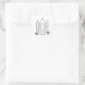 LDS Salt Lake City Tempel Quadratischer Aufkleber (Tasche)