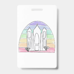 LDS Salt Lake City Tempel Regenbogen Sonnenunterga Ausweis
