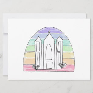 LDS Salt Lake City Tempel Regenbogen Sonnenunterga Karte