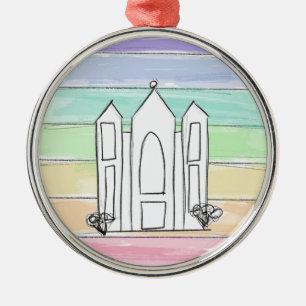 LDS Salt Lake City Tempel Regenbogen Sonnenunterga Ornament Aus Metall