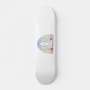 LDS Salt Lake City Tempel Regenbogen Sonnenunterga Skateboard