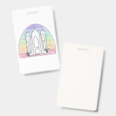 LDS Salt Lake City Tempel Regenbogenmormon Ausweis (Vorder- & Rückseite)