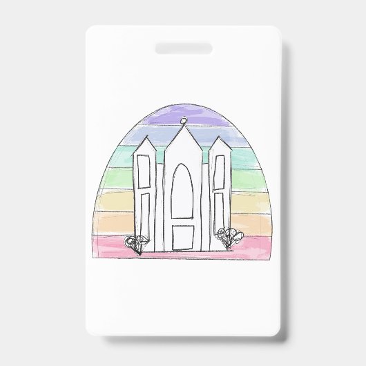 LDS Salt Lake City Tempel Regenbogenmormon Ausweis (Vorderseite)