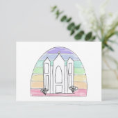 LDS Salt Lake City Tempel Regenbogenmormon Dankeskarte (Stehend Vorderseite)
