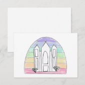 LDS Salt Lake City Tempel Regenbogenmormon Dankeskarte (Vorne/Hinten)